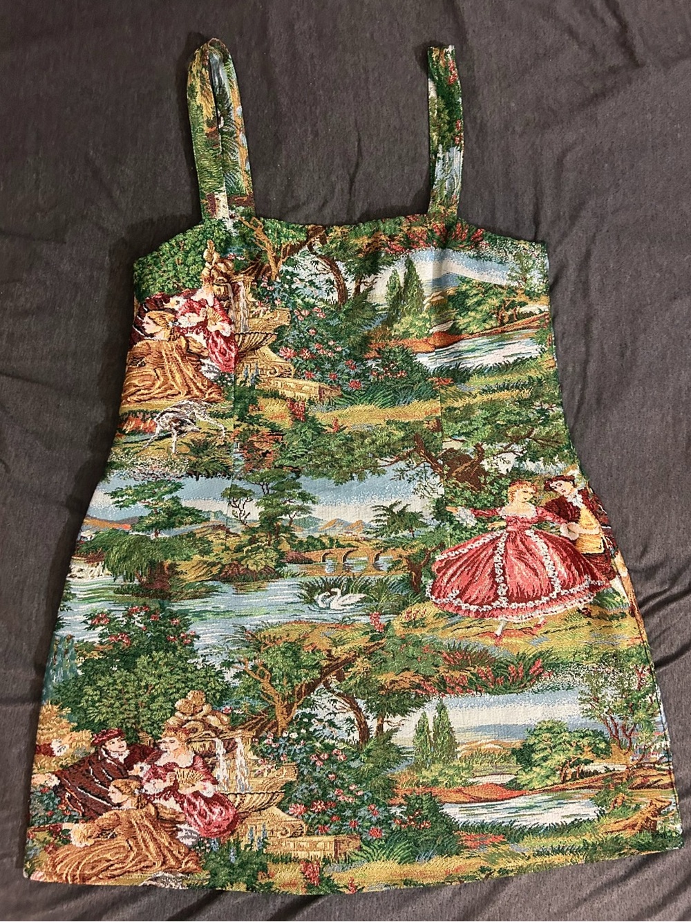 Cider Renaissance Print Dress